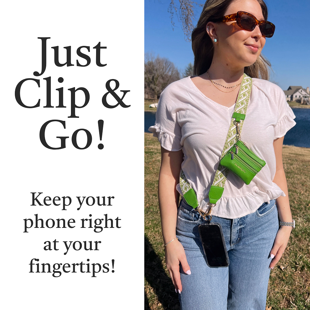 Clip & Go Strap w/Zippered Pouch XOXO