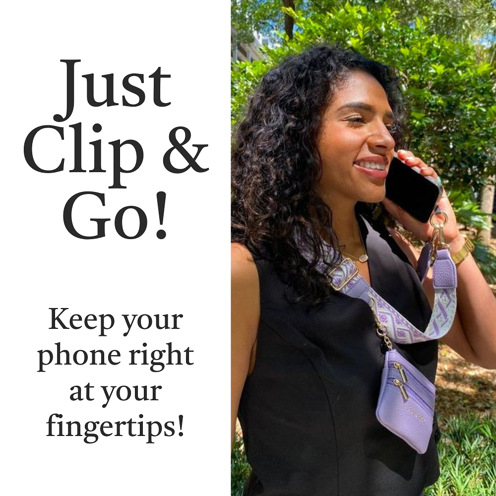 Clip & Go Strap w/Zippered Pouch XOXO