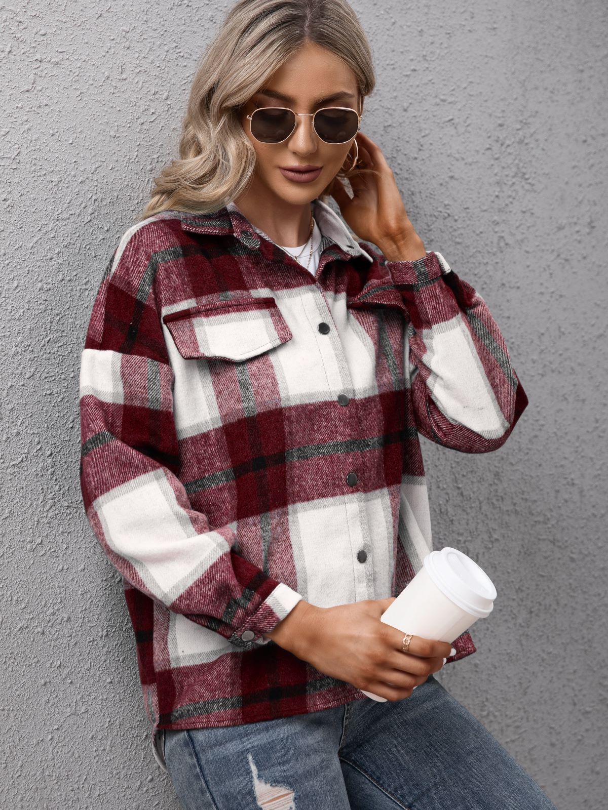 Plaid Flap Pocket Flannel