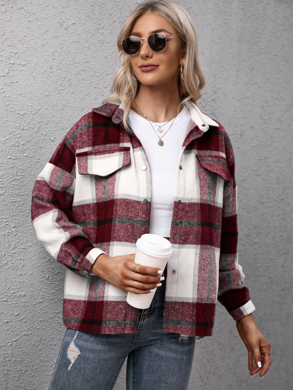Plaid Flap Pocket Flannel