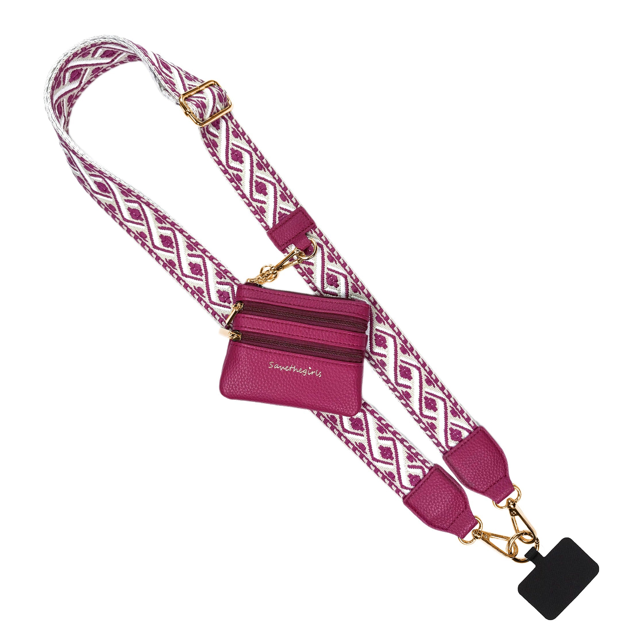Clip & Go Strap w/Zippered Pouch XOXO