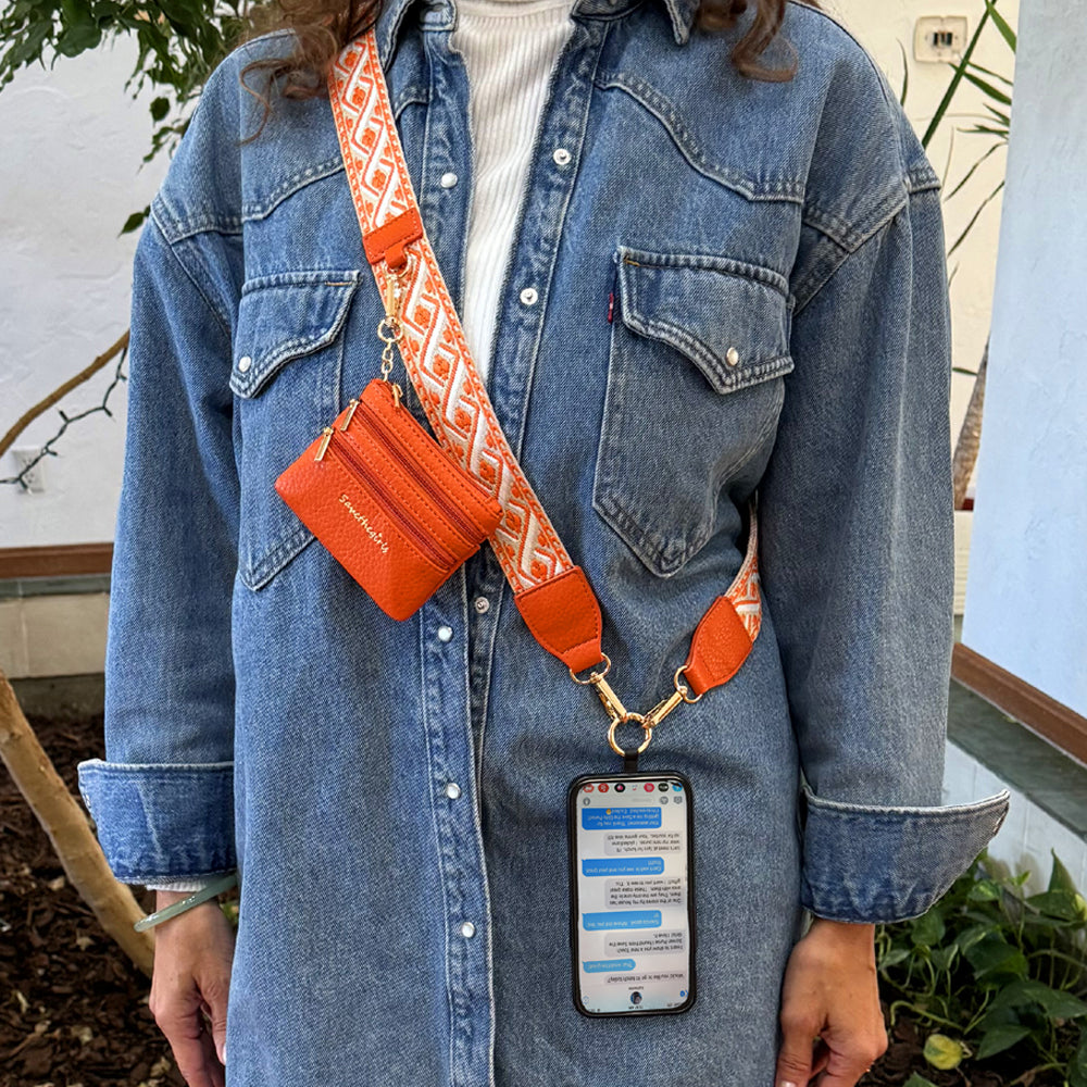 Clip & Go Strap w/Zippered Pouch XOXO